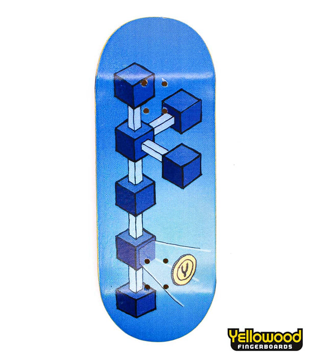 Blockchain Yellowood deck 34mm - CARAMEL FINGERBOARDS