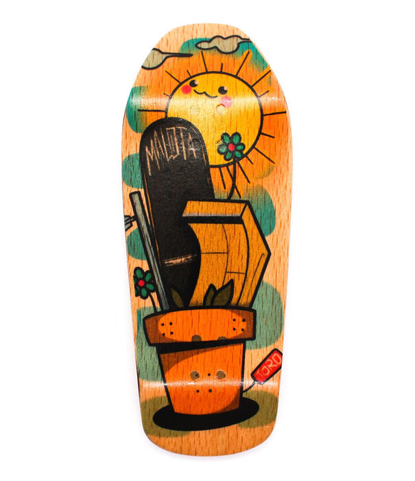 Growing old school Malota deck - CARAMEL FINGERBOARDS