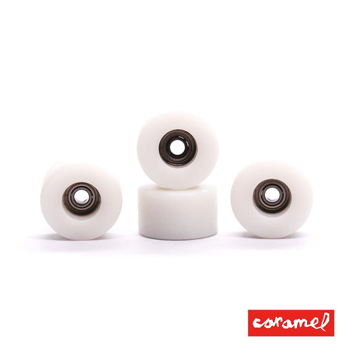 White Caramel wheels 8mm 60-65D - CARAMEL FINGERBOARDS